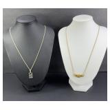 (2) STERLING SILVER NECKLACES, CAT & INFINITY?