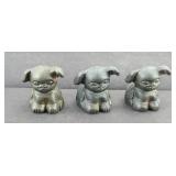 (3) GRISWOLD CAST IRON PUPS MARKED