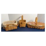 (3) LONGABERGER BASKETS- LITTLE MARKET, MAY P