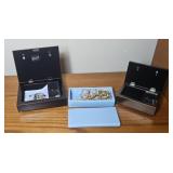 (3) JEWELRY BOXES W/ JEWELRY