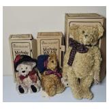(3) MOHAIR BEARS BY BOYD