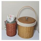 LONGABERGER ICE BUCKET & WINE BASKET