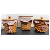 (3) LONGABERGER HORIZON OF HOPE BASKETS