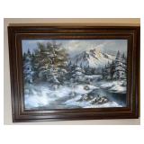 REEVES OIL CANVAS MOUNTAIN STREAM