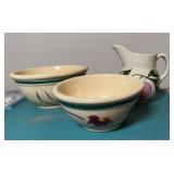 (2) SMALL WYATT POTTERY BOWLS &