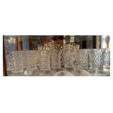 (8) FOSTORIA AMERICAN FLARED WATER GLASSES &