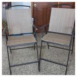 (2) TALL FOLDING PATIO CHAIRS