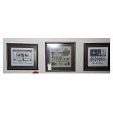 (3) AMISH NEEDLEPOINT STYLE ART