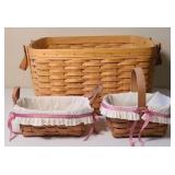 (3) LONGABERGER BASKETS