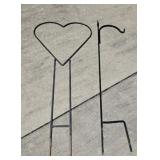 WROUGHT IRON HEART & SHEPPARD HOOK