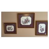 (3) FLORAL PRINTS