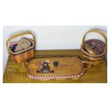 (3) LONGABERGER BASKETS W/ LIDS