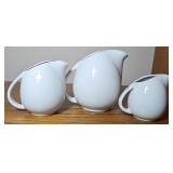 (3) HALL PITCHER ROSE WILLOW PATTERN