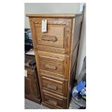 OAK 4 DRAWER FILING CABINET