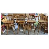 (4) BAR SWIVEL CHAIRS