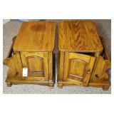 (2) DOUBLE DOOR END TABLES