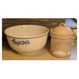 POPCORN BOWL & JAR