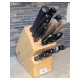 KNIFE BLOCK W/ KNIVES
