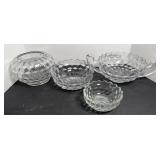 (3) FOSTORIA AMERICAN BOWLS & ROSE BOWL