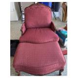 BROYHILL OVERSIZED CHAIR & OTTOMAN