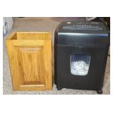 PAPER SHREDDER & WOOD TRASH CAN