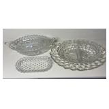 FOSTORIA AMERICAN SERVING PLATTER & DISHES