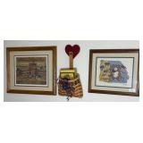 CROSS STITCH & LONGABERGER PRINT WALL DECOR