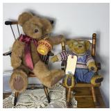 (2) BOYDS BEARS IN ROCKING CHAIRS