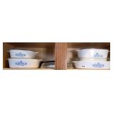 (4) CORNING WARE CASSEROLES W/ LIDS
