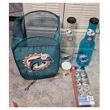 MIAMI DOLPHIN HAMPER, LIGHTS, BANKS & MORE