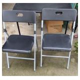 CARD TABLE & (2) CHAIRS