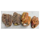 (4) BASEBALL MITTS