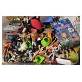 LARGE TOTE OF ASSTD ACTION FIGURES & MORE