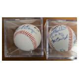 (2) SIGNED BASEBALLS