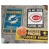 REDS & DOLPHINS PARKING, PACER LOCKER ROOM SIGN