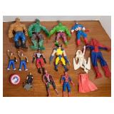 MARVEL ACTION FIGURES: HULK, SPIDER MAN & MORE