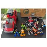 VINTAGE RESCUE HEROES FIGURINES & TRUCK