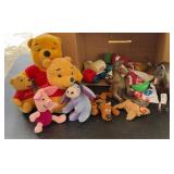 WINNIE THE POOH & OTHER PLUSH ANIMALS