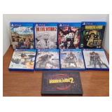(8) PLAYSTATION 4 GAMES & BORDERLANDS BOOK