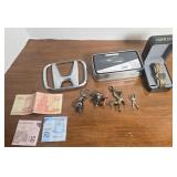 HONDA EMBLEM, FISHERMAN KNIFE, PESOS & MORE