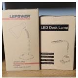 (2) LED DESK LAMPS