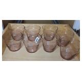 (8) GLASS FLOWER POTS