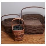 (3) LONGABERGER BASKETS