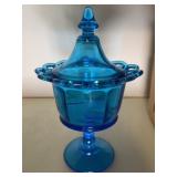 VINTAGE CAMBRIDGE BLUE CANDY DISH