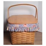 BONNIE LONGABERGER TWO PIE BASKET & PIE PLATE