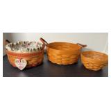 (3) LONGABERGER BASKETS