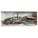 EGG PLATES & METAL SERVING ITEMS
