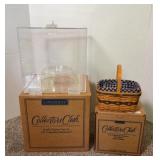JW MINIATURE LONGABERGER MARKET BASKET & CASE