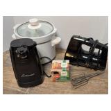 CAN OPENER, MIXER, CROCK POT