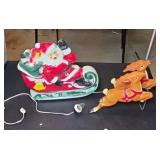 BLOW MOLD SANTA & REINDEERS